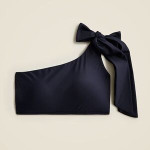 J.Crew  Bow One Shoulder Bikini Top NWT XXL Navy